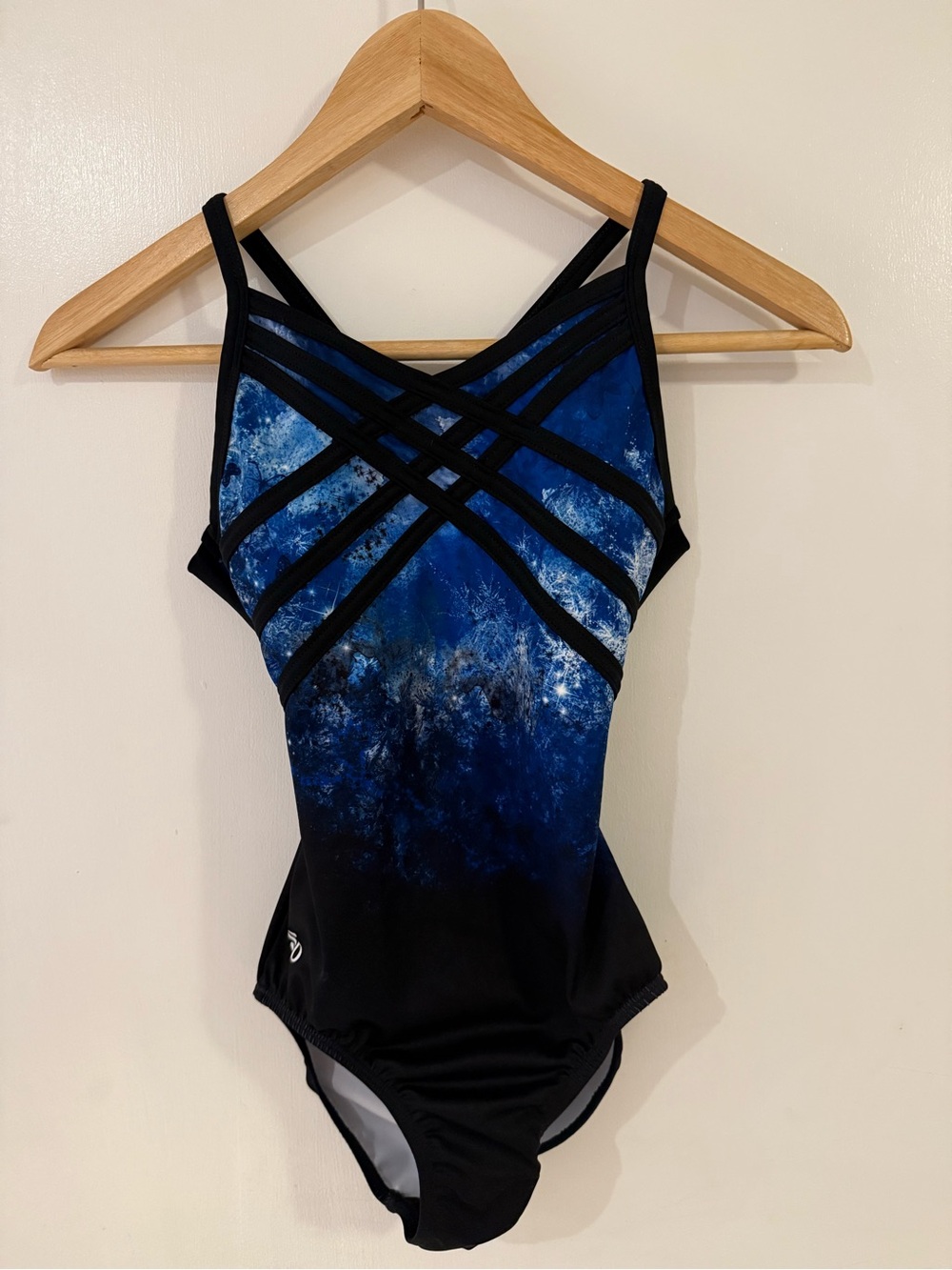 Sylvia P Blue Galaxy Print Leotard